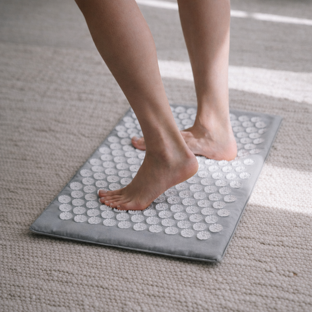 Tapete de Acupresión para Dolor y Tensión Muscular (Gris)