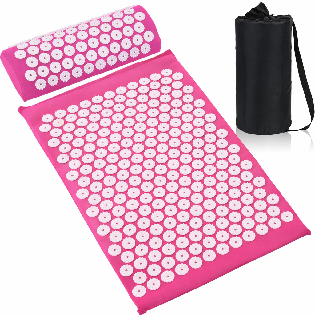 Tapete de Acupresión para Dolor y Tensión Muscular (Rosa)
