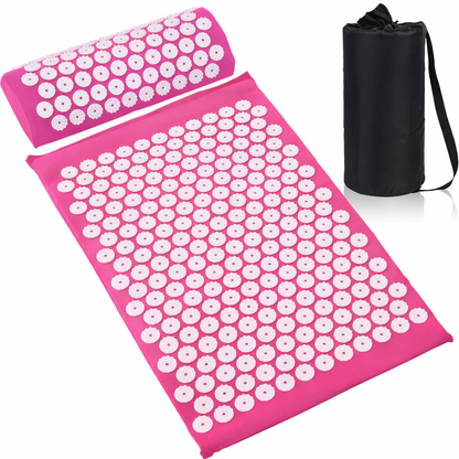 Tapete de Acupresión para Dolor y Tensión Muscular (Rosa)