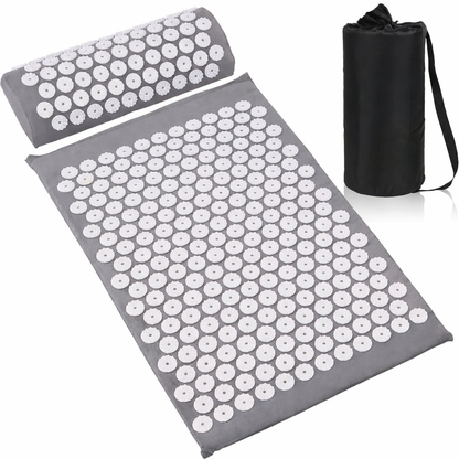 Tapete de Acupresión para Dolor y Tensión Muscular (Gris)