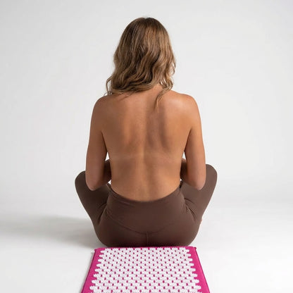 Tapete de Acupresión para Dolor y Tensión Muscular (Rosa)